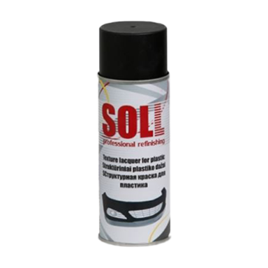 "SOLL" Struktūriniai plastiko dažai, juodos spalvos, 400ml