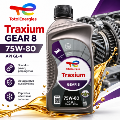 "Total Traxium Gear 8" 75W-80, GL-4, 1l 3 "Total Traxium Gear 8" 75W-80, GL-4, 1l 3